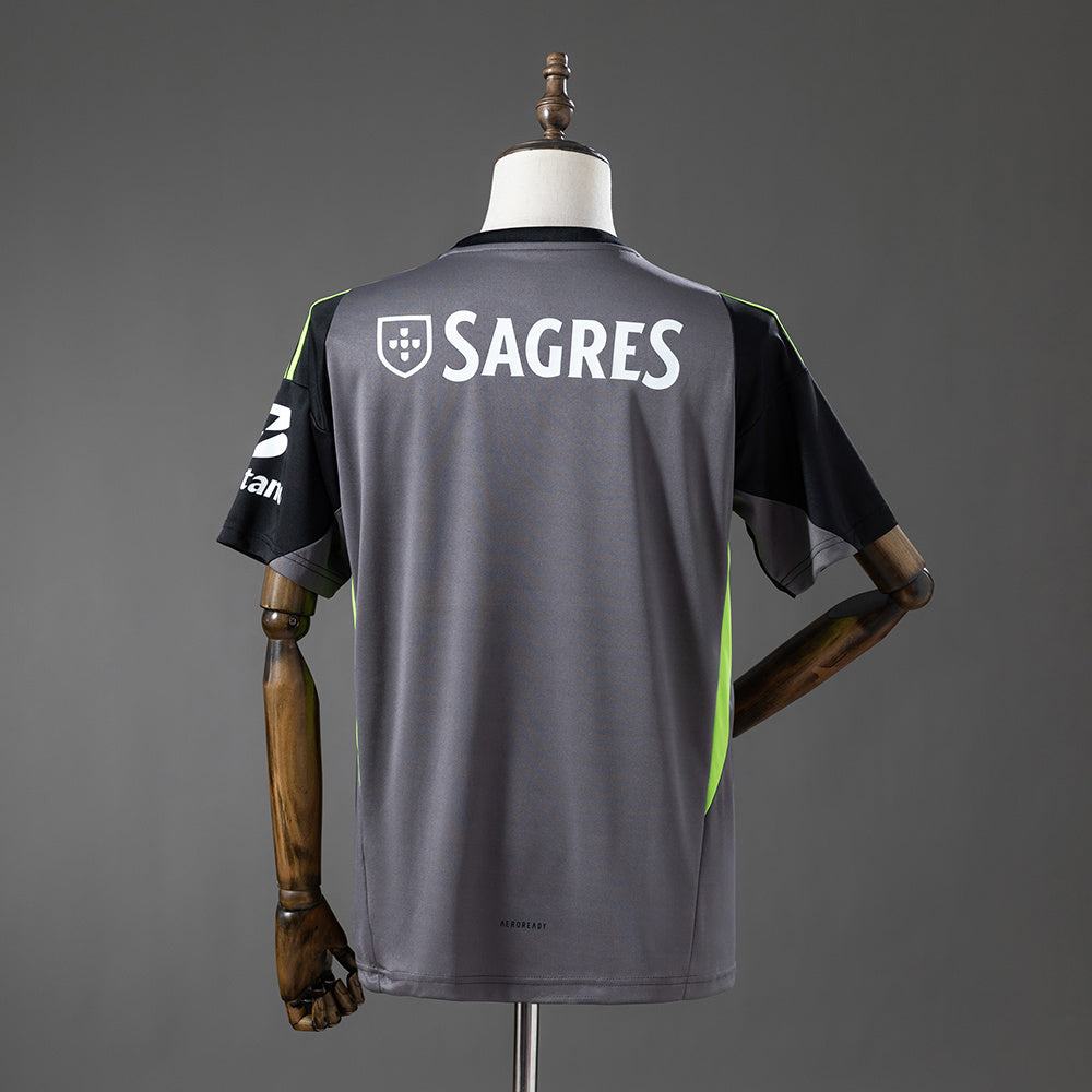 Camisa Benfica Goleiro Preta Cinza Xxl8 26/27