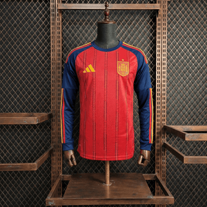 Camisa Espanha Home Manga Longa Jogador 2026