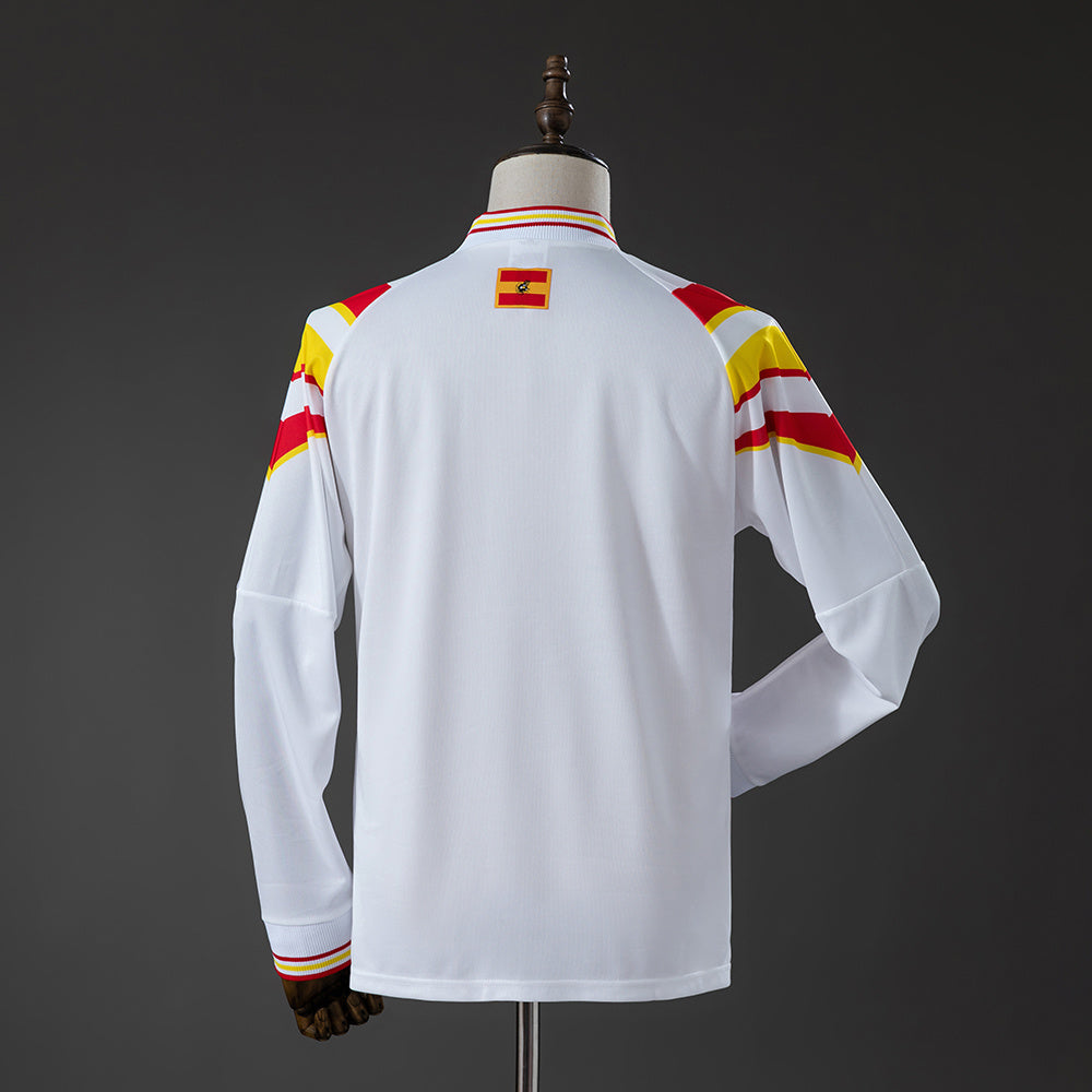 Camisa Espanha Retrô Manga Longa 1996