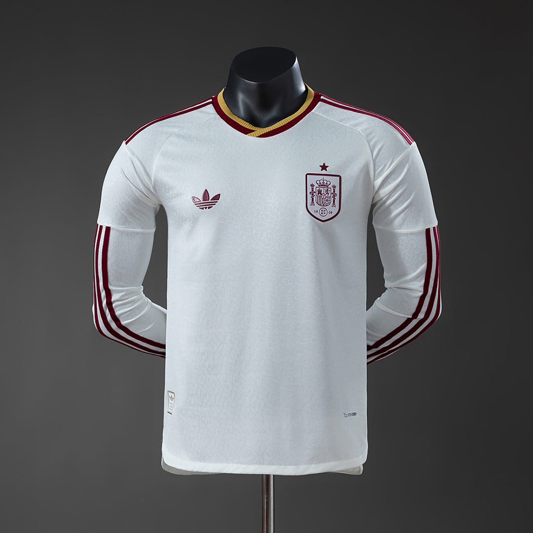Camisa Espanha Away Manga Longa Versão Jogador 2026