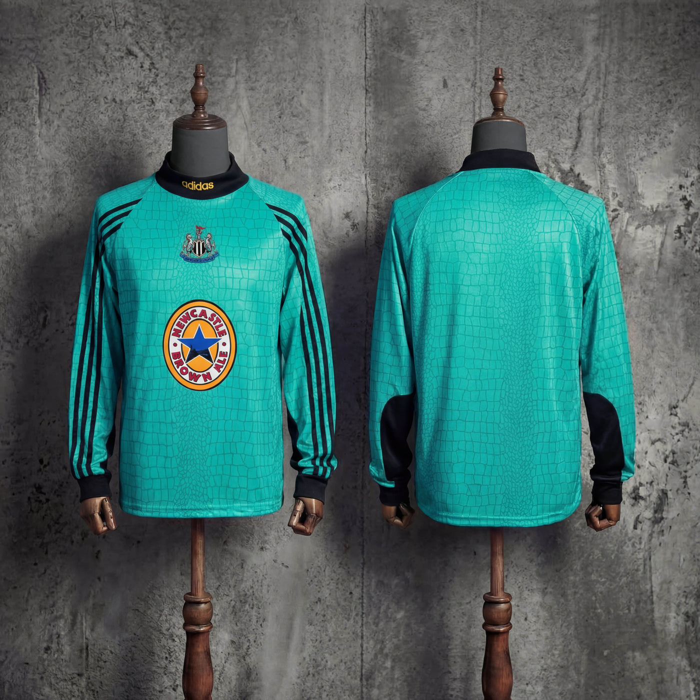 Camisa Newcastle United Retrô Manga Longa 97/98