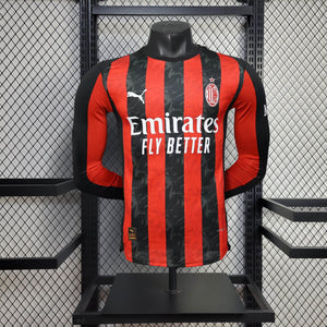 Camisa AC Milan Home Manga Longa Jogador 25/26