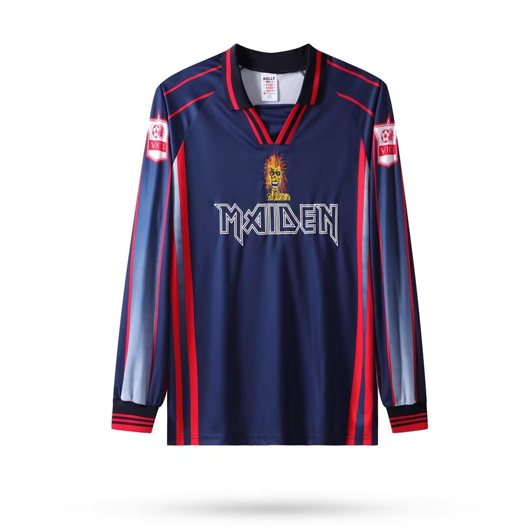 Camisa West Ham United Retrô Manga Longa 1998 Feminina