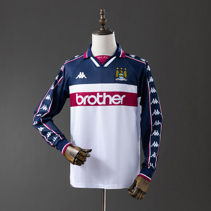 Camisa Manchester City Retrô Manga Longa 97/98