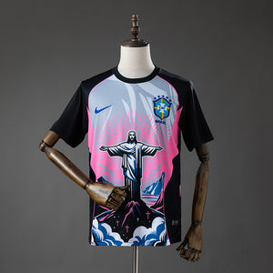 Camisa Brasil Cristo Redentor Rosa 2026