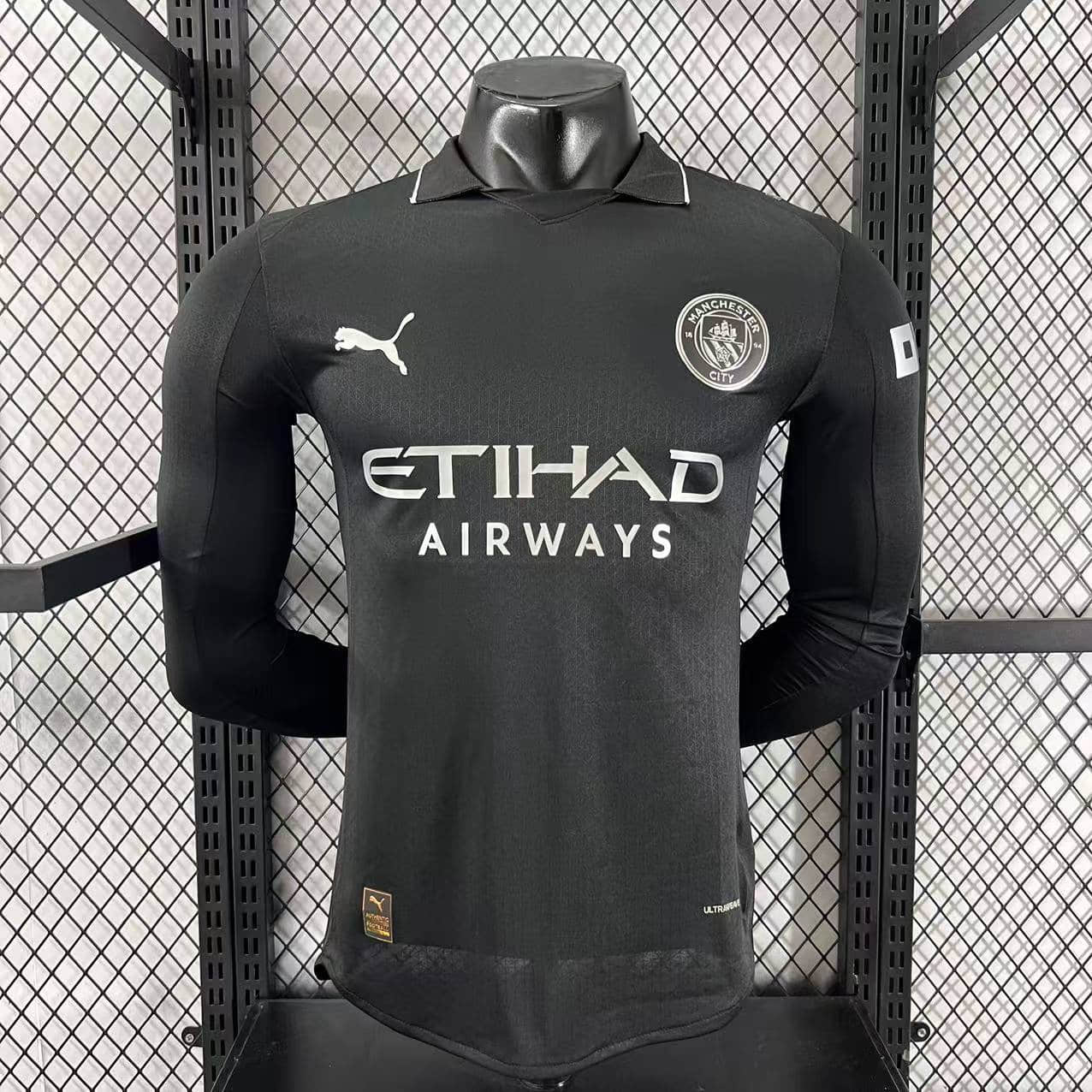 Camisa Manchester City Away Manga Longa Jogador 25/26