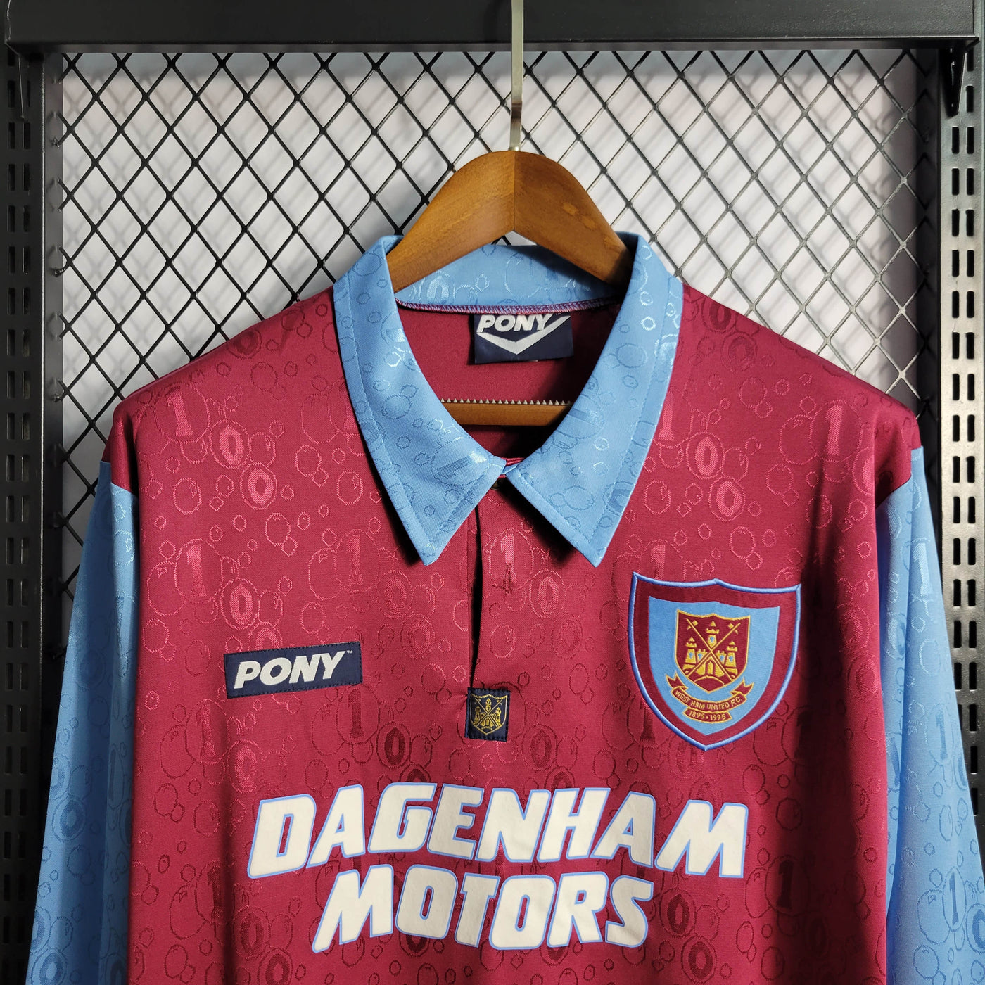 Camisa West Ham United Retrô Manga Longa 1995