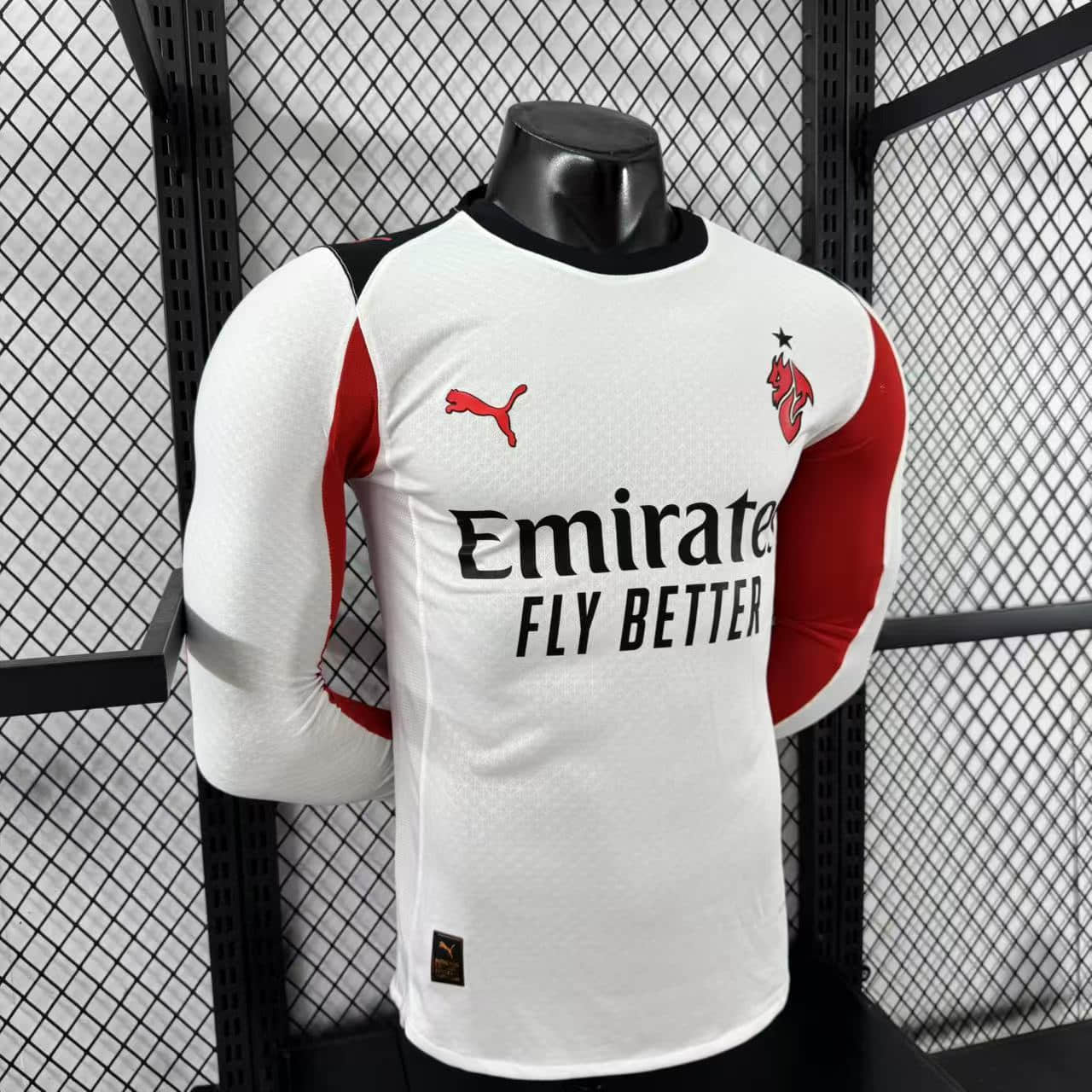 Camisa AC Milan Away Manga Longa Jogador 25/26