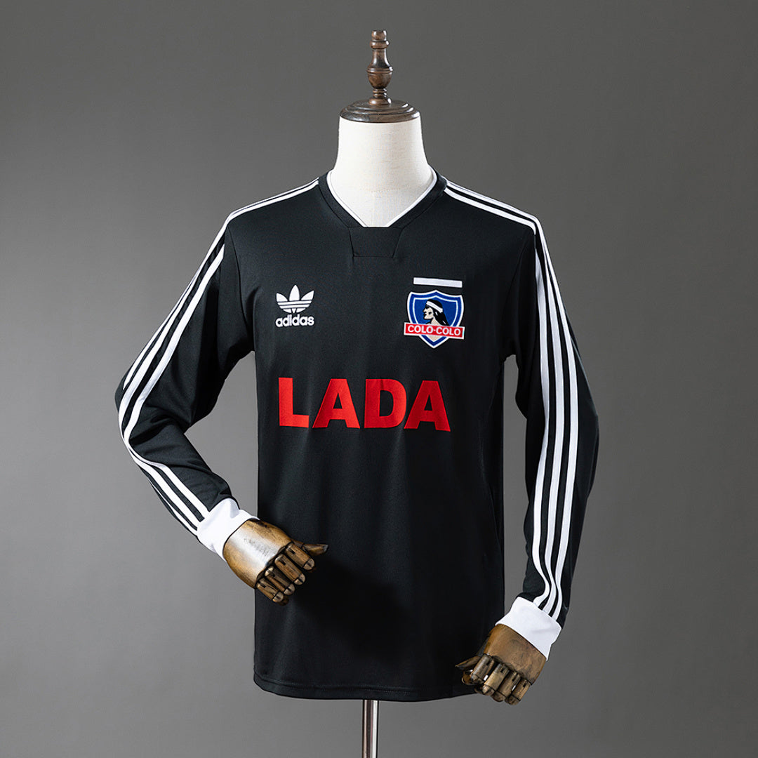 Camisa Retrô Manga Longa Colo Colo Preta Xxl7 1991