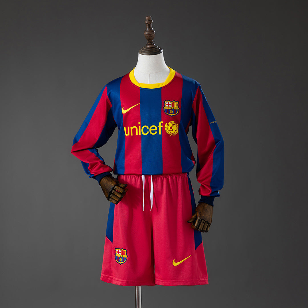 Kit Infantil Barcelona Manga Longa 10/11