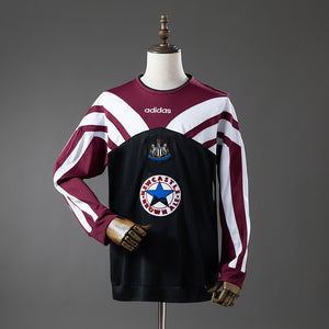 Camisa Newcastle United Retrô Manga Longa 95/96