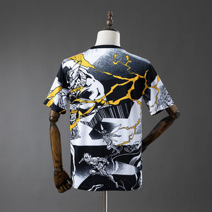 Camisa Real Madrid Pré-jogo Pré-jogo Preta Branca 25/26