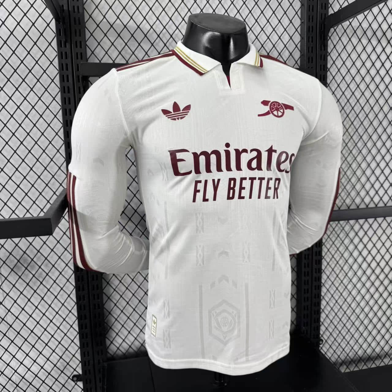 Camisa Arsenal Away Manga Longa Jogador 25/26