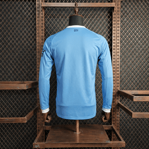 Camisa Manchester City Home Manga Longa Jogador 25/26