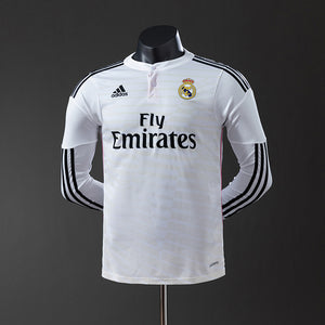 Camisa Real Madrid Retrô Manga Longa Versão Jogador 14/15
