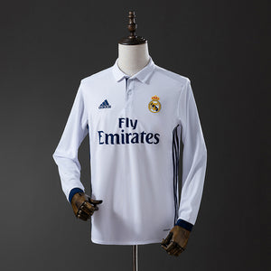 Camisa Real Madrid Retrô Manga Longa 16/17