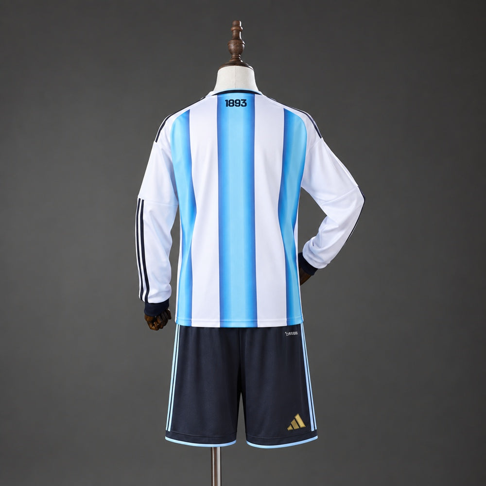 Kit Infantil Argentina Manga Longa 2026