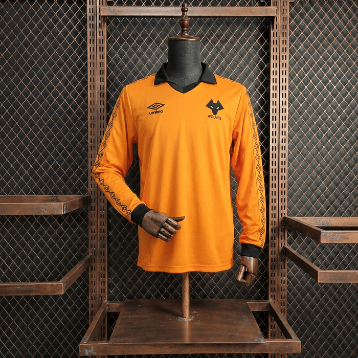 Camisa Wolverhampton Wanderers Home Manga Longa 80/81