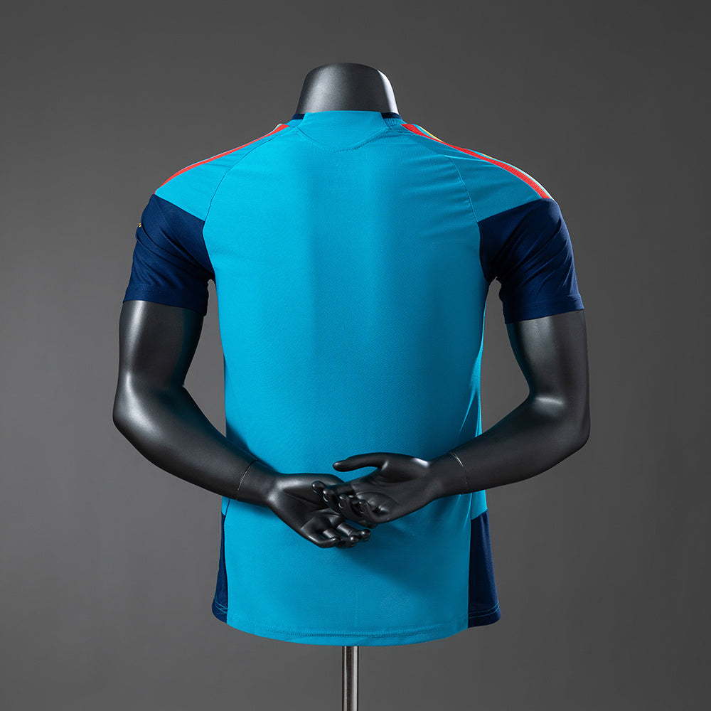 Camisa Espanha Treino Azul Versão Jogador 2026