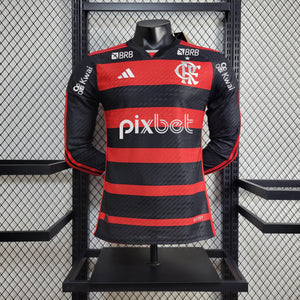 Camisa Flamengo Home Manga Longa Jogador 24/25