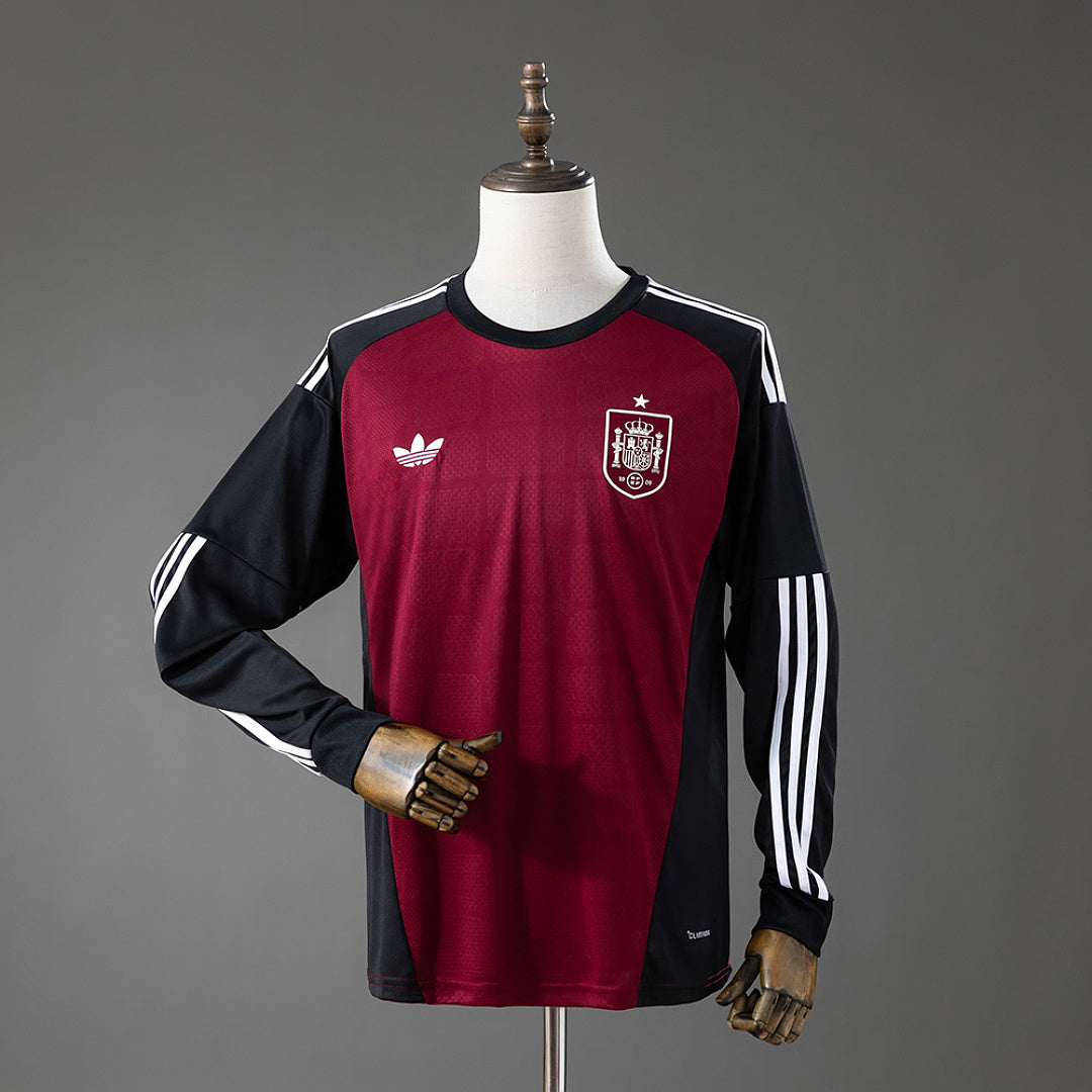 Camisa Espanha Goleiro Vermelha Manga Longa 2026
