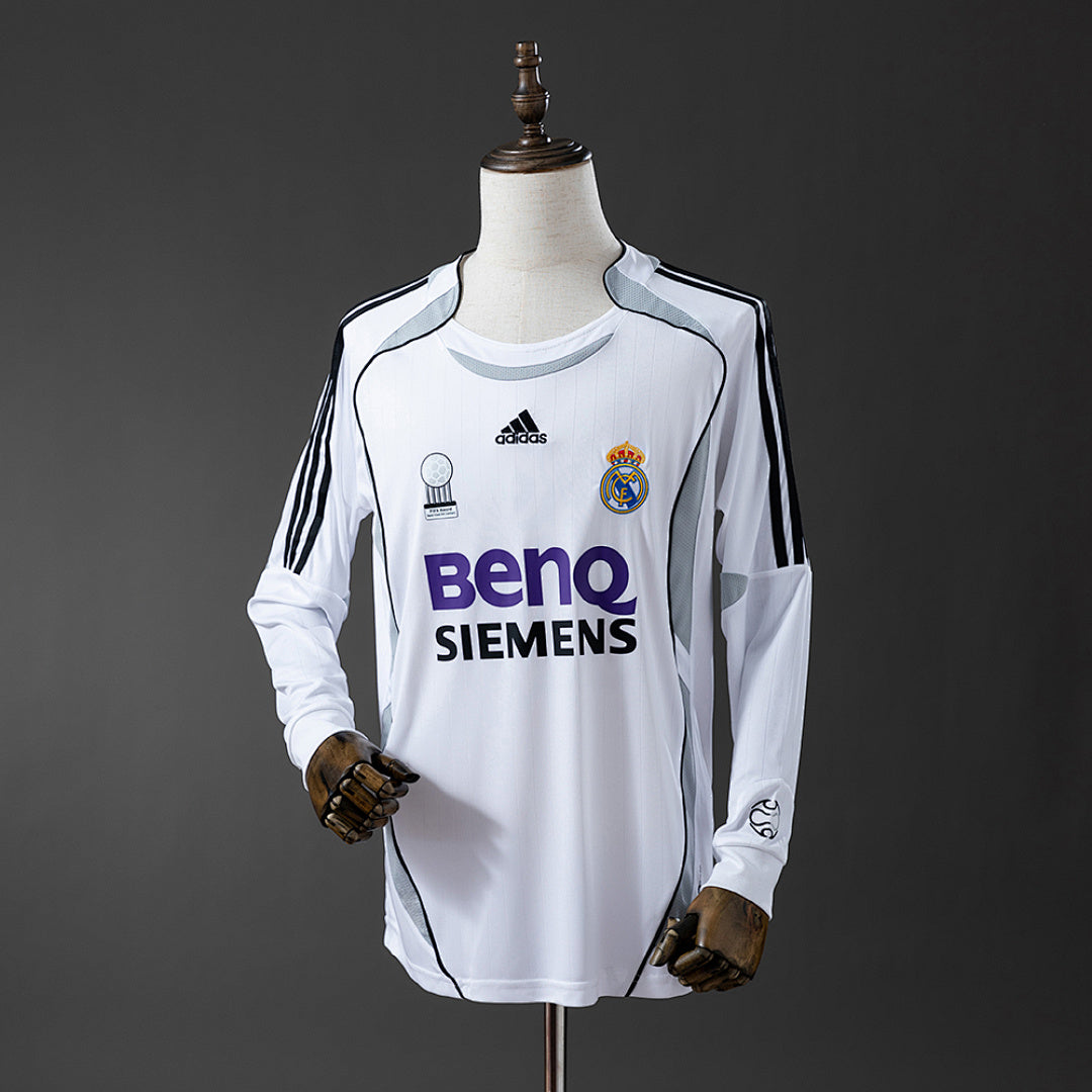 Camisa Real Madrid Retrô Manga Longa 06/07