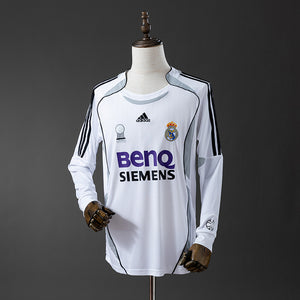 Camisa Real Madrid Retrô Manga Longa 06/07
