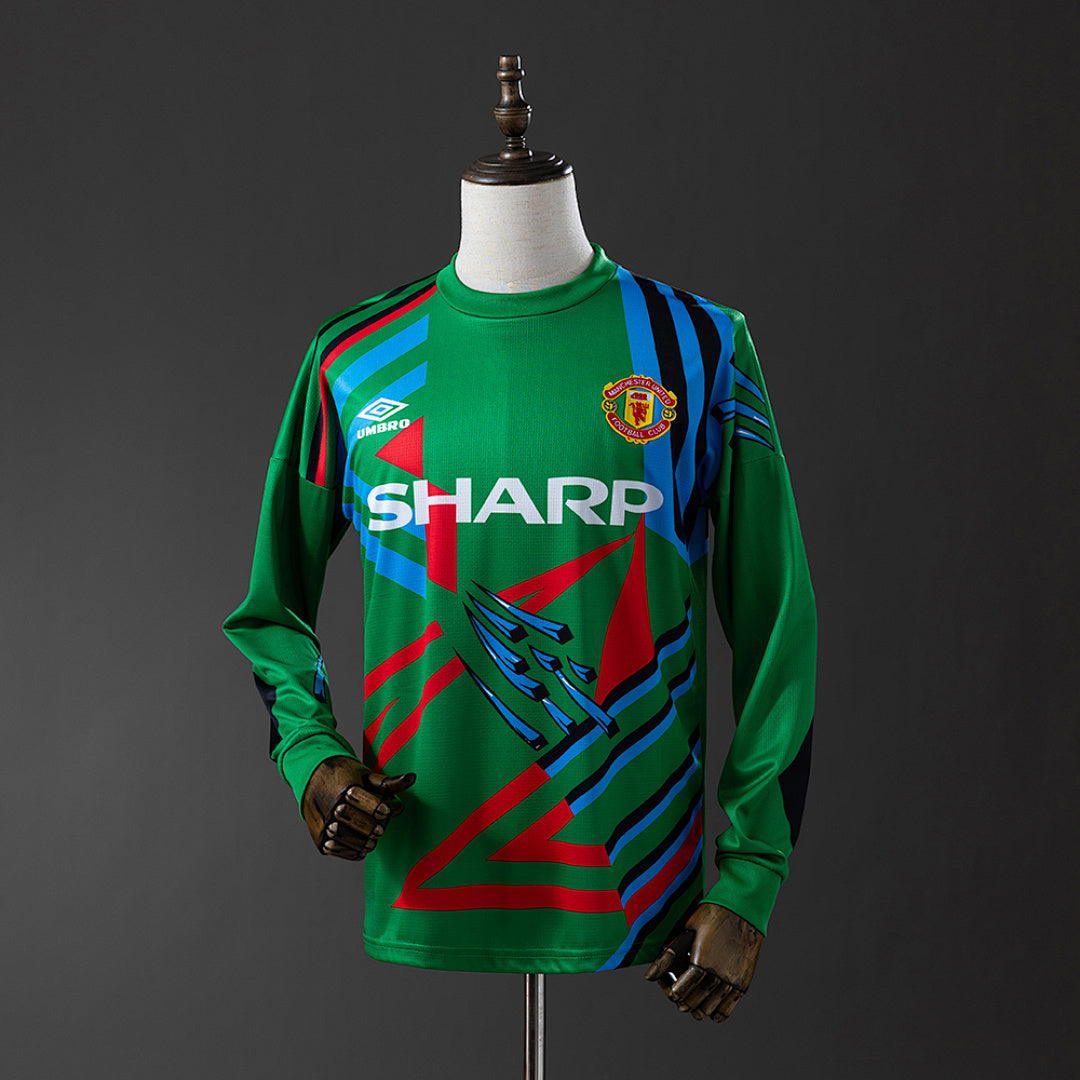 Camisa Manchester United Retrô Manga Longa Goleiro 92/94
