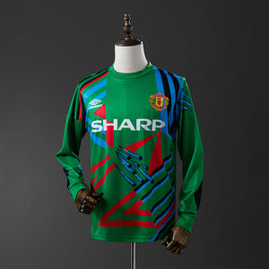 Camisa Manchester United Retrô Manga Longa Goleiro 92/94
