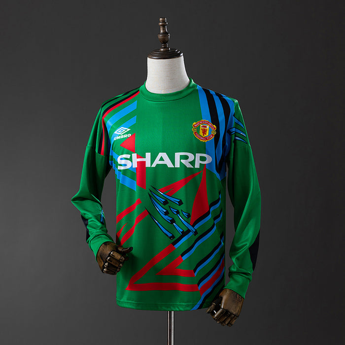 Camisa Manchester United Retrô Manga Longa Goleiro 92/94