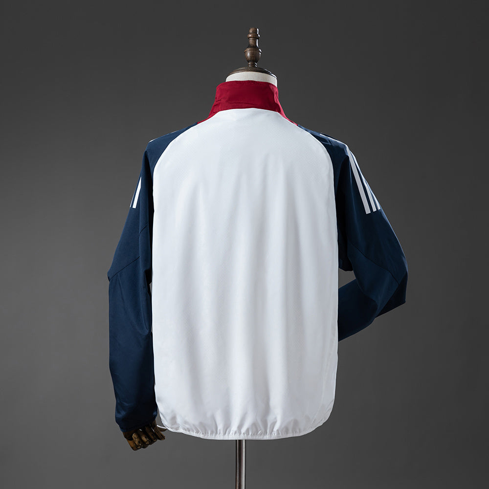Corta Vento Manchester United Azul Branca Azul Marinho