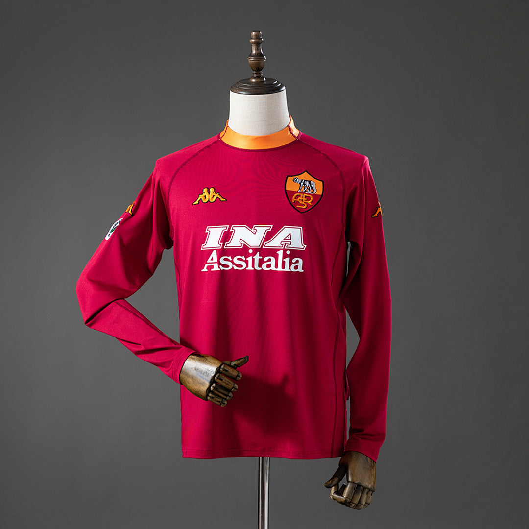 Camisa Roma Retrô Manga Longa 00/01