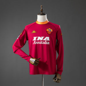 Camisa Roma Retrô Manga Longa 00/01