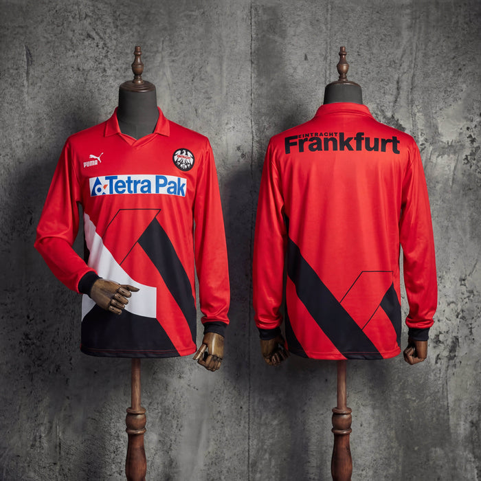 Camisa Eintracht Frankfurt Retrô Manga Longa 93/95