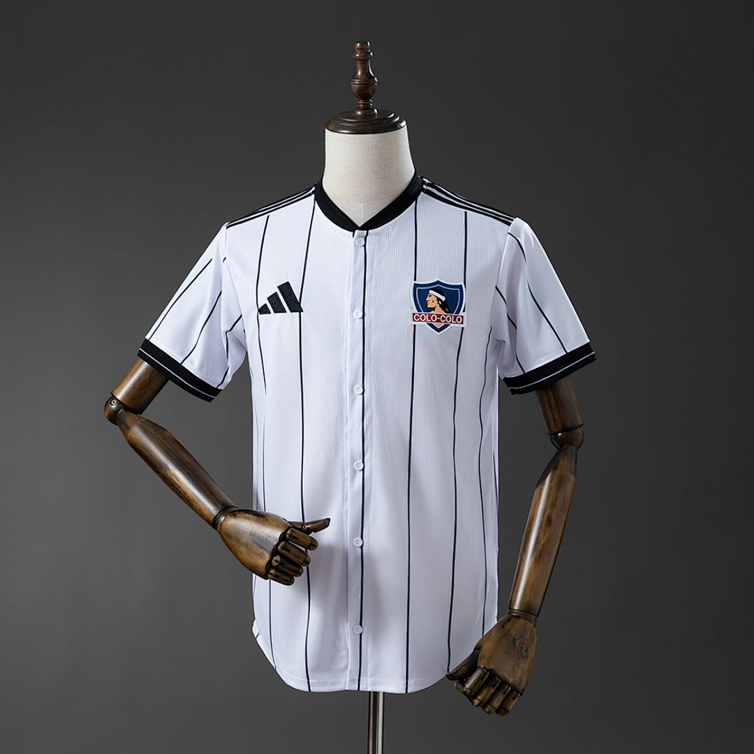 Camisa Colo Colo Us Pack Full Button Baseball Branca 4xl8 25/26