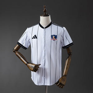 Camisa Colo Colo Us Pack Full Button Baseball Branca 4xl8 25/26