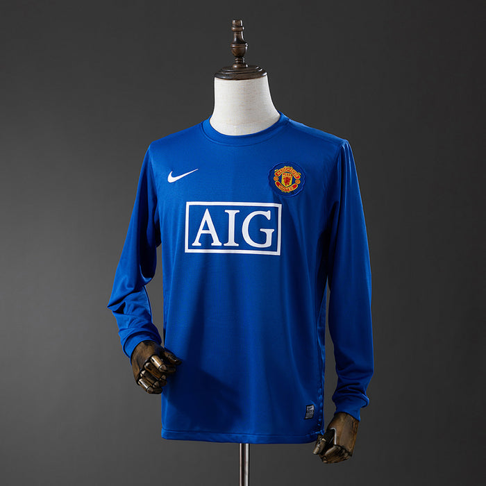 Camisa Manchester United Retrô Manga Longa 08/09