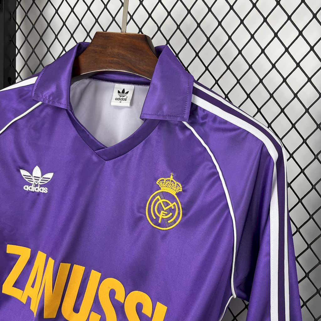 Camisa Real Madrid Retrô Manga Longa 1984