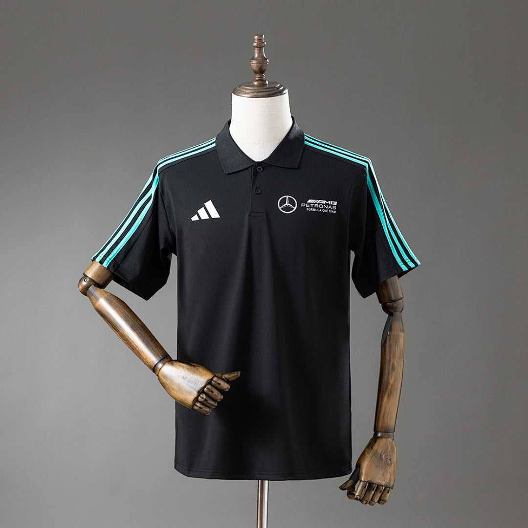 Camisa F1 Mercedes Benz Polo Preta 3xl5 2025