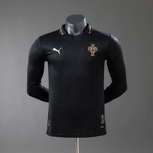 Camisa Portugal Preta Manga Longa Versão Jogador 2026