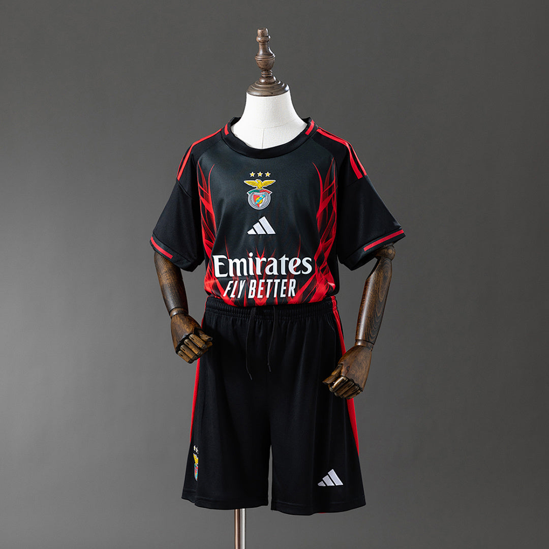 Camisa Benfica Kit Infantil Preta Treino :16 2810 25/26
