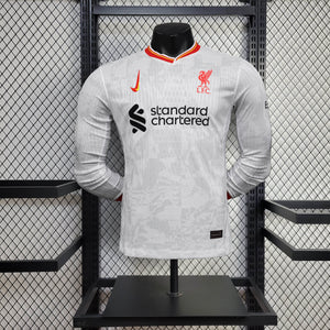 Camisa Liverpool Away Manga Longa Jogador 24/25