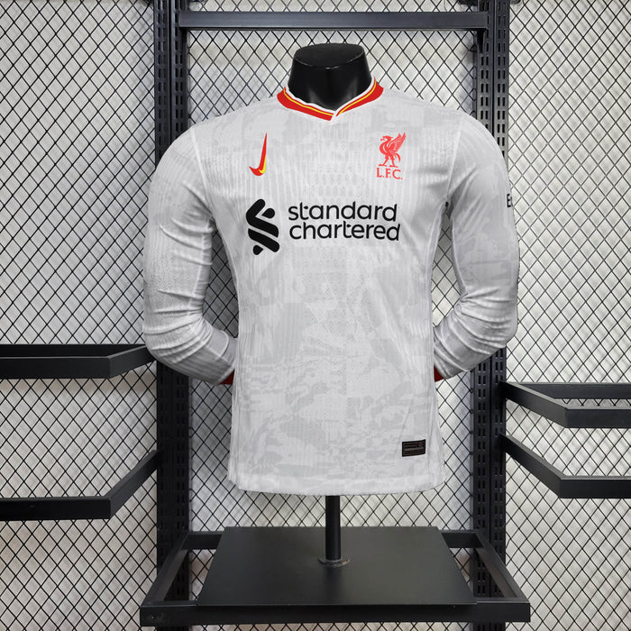 Camisa Liverpool Away Manga Longa Jogador 24/25