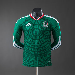 Camisa México Home Manga Longa Versão Jogador 2026