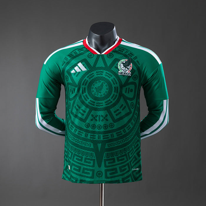 Camisa México Home Manga Longa Versão Jogador 2026