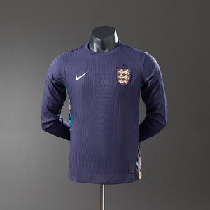 Camisa Inglaterra Away Manga Longa Versão Jogador 2024