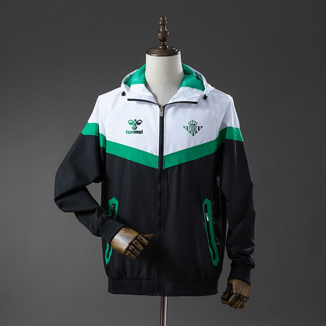 Corta Vento Real Betis Preta Branca Verde