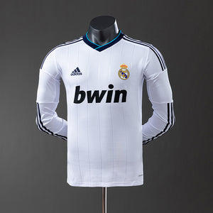 Camisa Real Madrid Retrô Manga Longa Versão Jogador 12/13