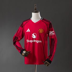 Camisa Manchester United Home Manga Longa 25/26