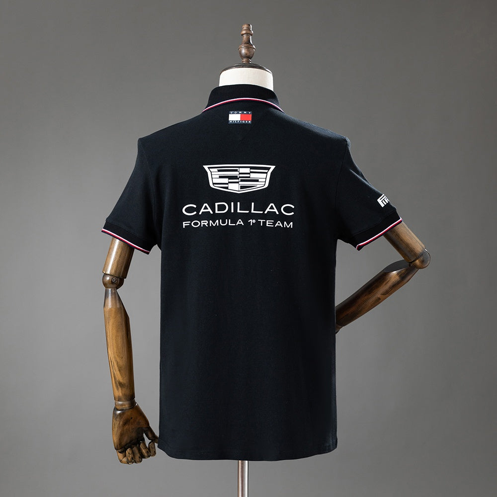 Camisa Tommy Hilfiger X Cadillac F1 Team Replica Preta Polo 5xl7